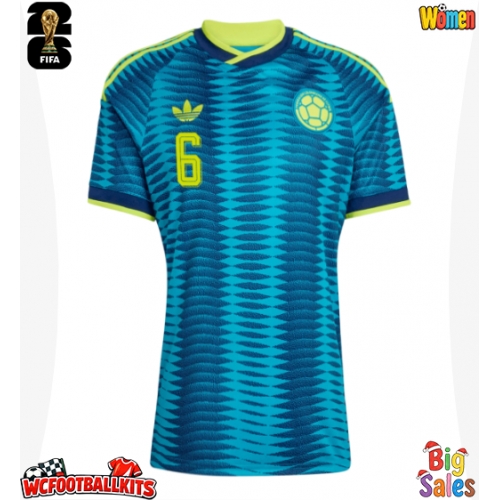 Colombia Richard Rios #6 Replica Away Stadium Shirt for Women World Cup 2026 Short Sleeve